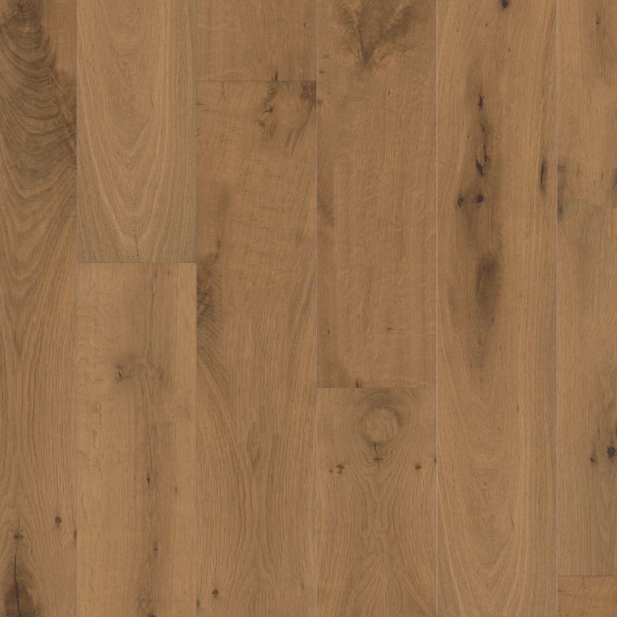 Raw Sienna Artisan Oak flooring close-up showing its distressed, textured surface
