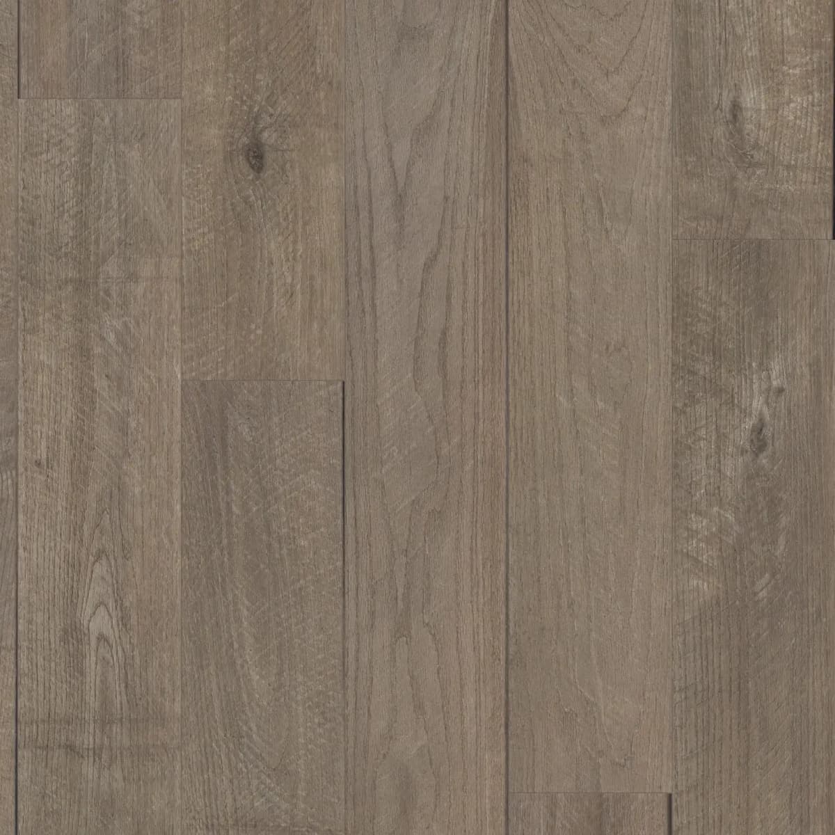 Close-up of Vintage Oak COREtec Originals plank flooring showing its cool gray wood grain